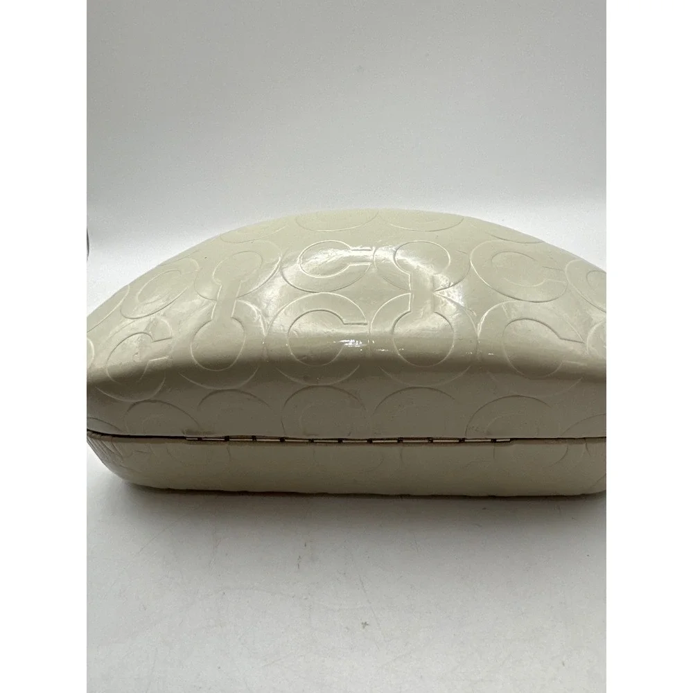 Coach Signature C‎ Monogram Hard Shell Eyeglasses Case Cream
